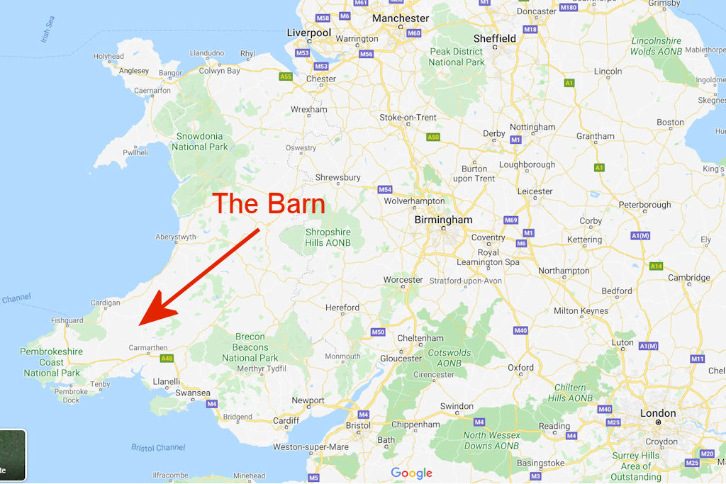 location of The Barn